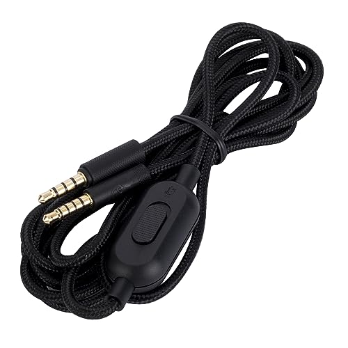 G PRO X G233 G433 G PRO Ersatzkabel, kompatibel mit Logitech G PRO X G233 G433 G PRO Gaming-Headset, Inline-Stummschaltung, Lautstärkeregler mit Mikrofon, Kopfhörer-Audio-Verlängerungskabel, 2Meter