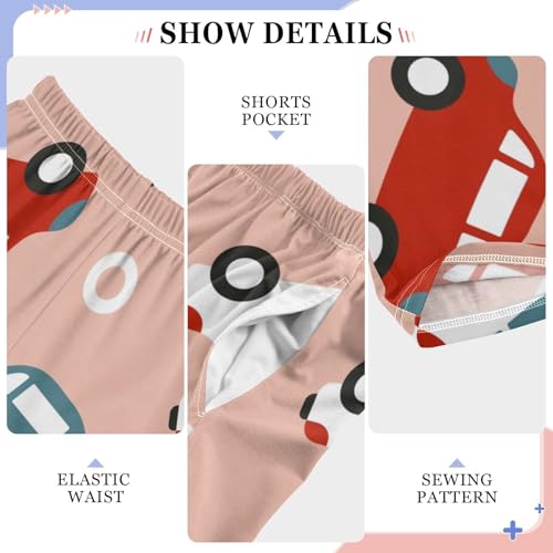 Red Car Boys Pants Boys Athletic Pants Long Pant for Boywith Pockets Wide-Leg Size 6-14Y4