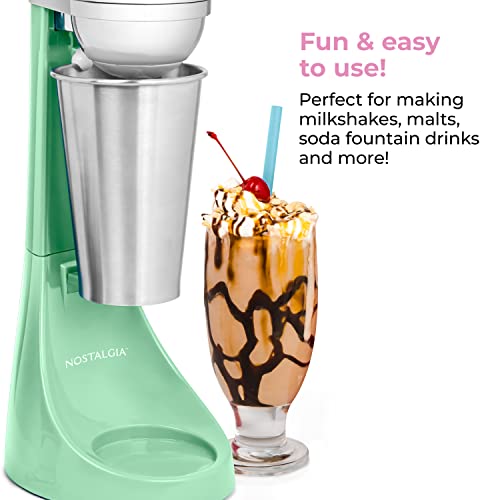image for Nostalgia Two-Speed Electric Milkshake Maker and Drink Mixer, Includes