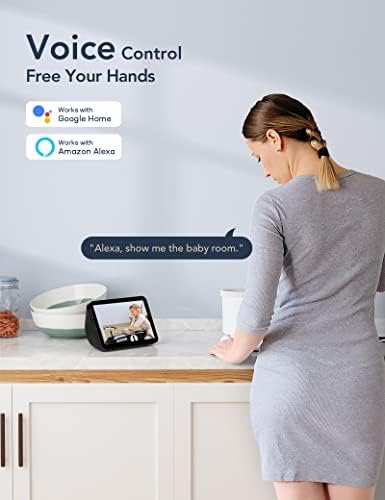 Indoor Camera, Home Security Camera, CCTV Camera House Security 360°, Motion/Sound Detection, 2-Way Audio, Night Vision, APP Control, Real-Time Alert, SD&Cloud Storage, Work with Alexa, GNCC GP10