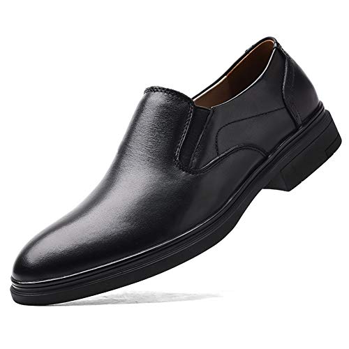 Zapatos de vestir para hombre estilo Oxford de color sólido con cordón