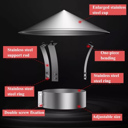 Chapeau de cheminée évite infiltration eau et bloque oiseau conduit ventilation toit - 6