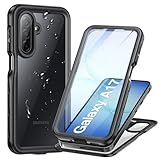 Focusor Coque pour Samsung Galaxy A17 5G Étanche, [IP68 Imperméable+Antichoc] 360 Full Body Integral avec Renforcée Protection écran Antipoussière Anti-Neige Waterproof Etui pour Samsung A17 4G, Noir