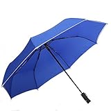 Yitote Travel Umbrella Cars Reverse Umbrella, Windproof UV Protection Big Straight Umbrella for Car Rain Outdoor With Automatic Handle and Carrying Blue