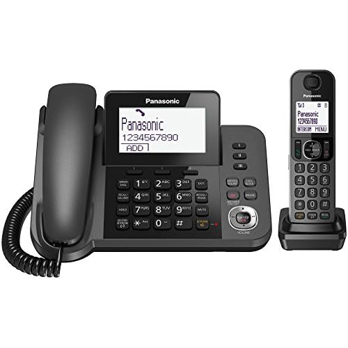 Panasonic KX-TGF320 Corded and Cordless Home office Telephone Kit with Answerphone and Nuisance Call Blocker – Black