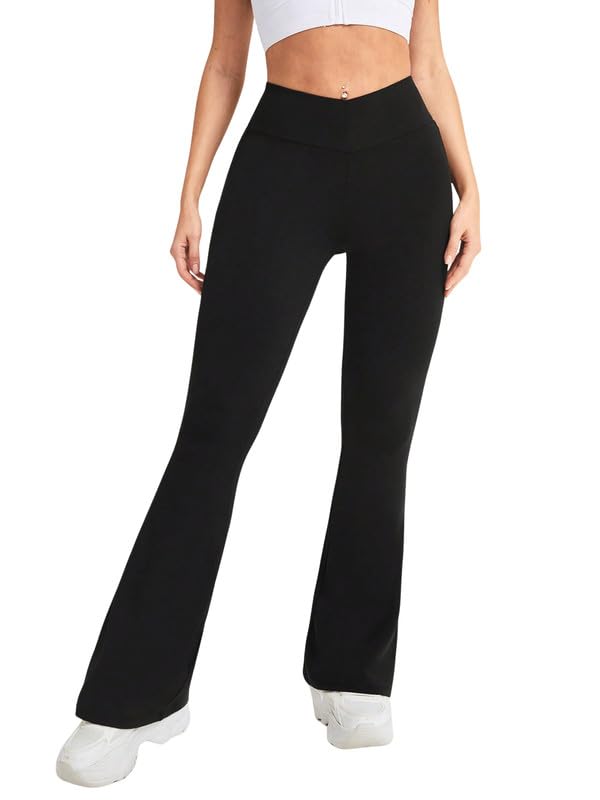 Image of DTR FASHION Women's Stretchable Solid Cotton Blend Casual Trouser