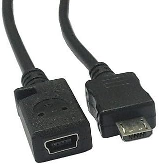 Micro USB Male to Mini Female USB Adapter Converter Cable 0.1M 0.33FT