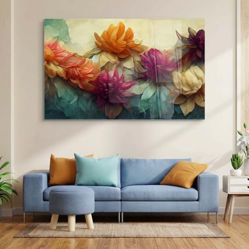 Bold Grup Tempered Glass Wall Art, Large Modern Wall Decor