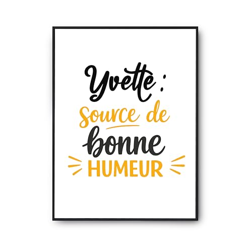 Poster citation Yvette à suspendre au salon pour une ambiance chaleureuse