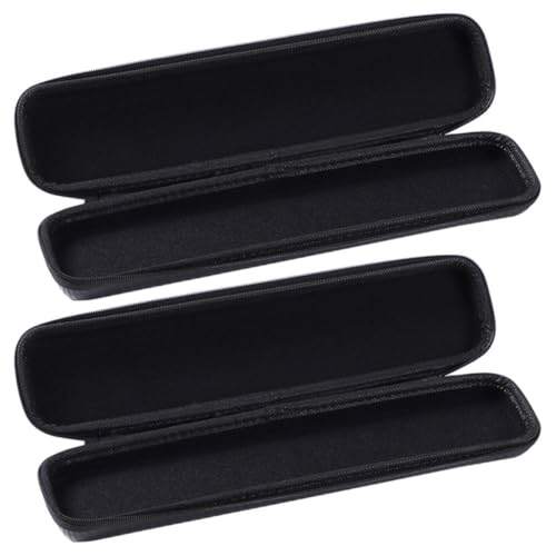 HANABASS Estuche para Rizador y Plancha de Pelo Portátil Eva Cremallera, Bolsa Protectora Negra para Viaje y Uso al Aire Libre, 2 Piezas