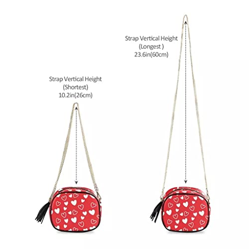 XBDBFD Bolsos de Verano Mini Bolso de Mujer Cuero de PU Rojo Crossbodyr de Mujer Cadenas Tendencia (Color : A, Size : 19 * 15 * 9 cm)