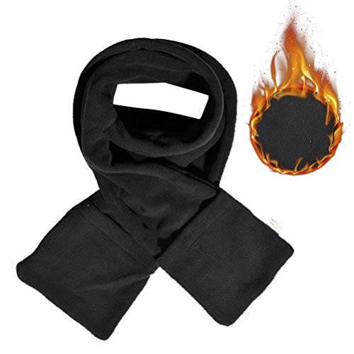 Cachecol aquecido, xale USB elétrico quente no pescoço para homens e mulheres com bolsos