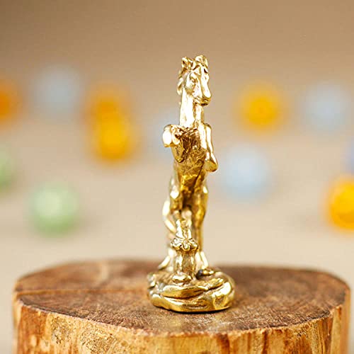 Statue en laiton feng shui de cheval vintage pour decoration de bureau - 4