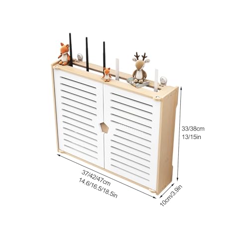 Armoire de rangement murale pour routeur – Organisateur pour routeur WiFi et câbles, design peu encombrant pour la maison et le bureau