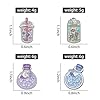 4Pcs Drifting Bottle Milk Tea Cup Brooches Pin Set Universe Animal Enamel Pin Metal Colorful Enamel Badge Clothing Backpack Accessories Gift for Women Men Kids #5