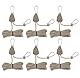 Kellegour 6 Stück Reflektierend Abspannseile,Seil Ratsche Kleiderbügel Aufhänger,4mm Seil Ratsche mit Haken,Rope Seilratsche mit Haken,für Zelten,Ventilatoren,Pflanzenleuchten(Braun,13.12ft/4M)