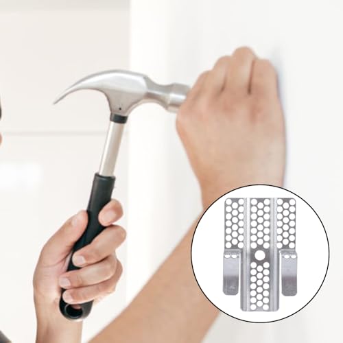 BOXOB 12-Teilige Trockenbau Reparaturklammern, Robuste Trockenbau-Reparaturklammern aus Stahl mit 24cps-Schrauben Wandloch-Flickensatz für Holz- und Stahlbolzen (Splitter)