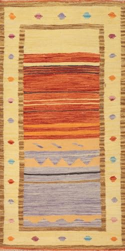 RugSource Southwestern 2x4 Wool Tribal Rug, Orange & Rust