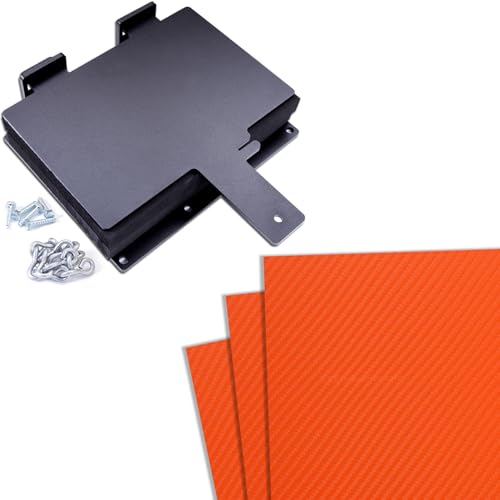 HOLSTEX Carbon Fiber Thermoform Sheet + Kydex Holster Molding Press Bundle - (0.080 Thickness) - (12in x 12in Sheets) - (Hunter Orange) - (3 Pack) - for DIY Kydex Holster Making