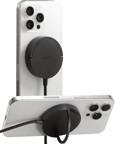 Mophie 15W Wireless Charging Pad with Kickstand - MagSafe and Qi2 Compatible for iPhone...