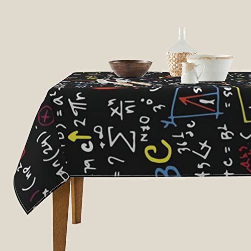 Nappe mathématique imperméable nappe décorative carrée anti-plis