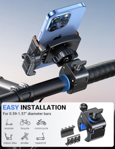 Coolpow Motorcycle Bike Phone Holder for Bike, 1s Lock Bike Phone Mount - image 6