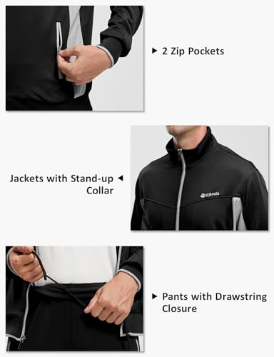 Image of TBMPOY Men's Tracksuit Athletic Sports Casual Full Zip Sweatsuit