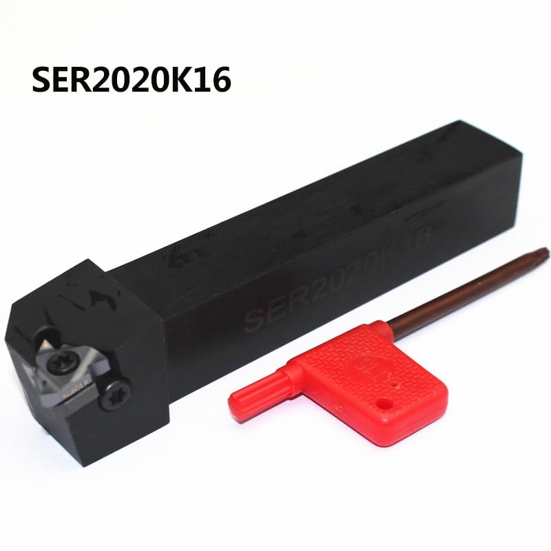 1pc SER1010H11 SER1212H11 SER1212H16 SER1616H16 SER2020K16 SER2525M16 SEL2020K16 CNC Lathe External Thread Turning Tool Holder(SER1616H16)