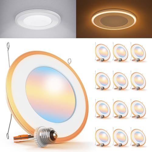 Sunco 12 Pack 6 Inch Can Lights for Ceiling LED,