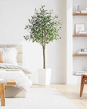 Realistic Artificial Olive Tree, Lifelike Faux Olive Plant for Home, Office, Garden D cor120cm