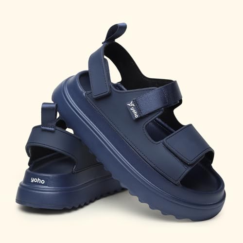 Image of YOHO Wanderz Sandals for Women & Girls | Chunky Ripple Sole with Adjustable Straps | Waterproof Monsoon Footwear | 003