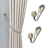 Ce que vous obtenez — Le set comprend 2 crochets, 2 autocollants adhésifs, 2 vis et 2 chevilles murales. Les crochets de rideau répondent facilement à vos besoins de suspension de rideau et apportent une grande commodité à votre vie.