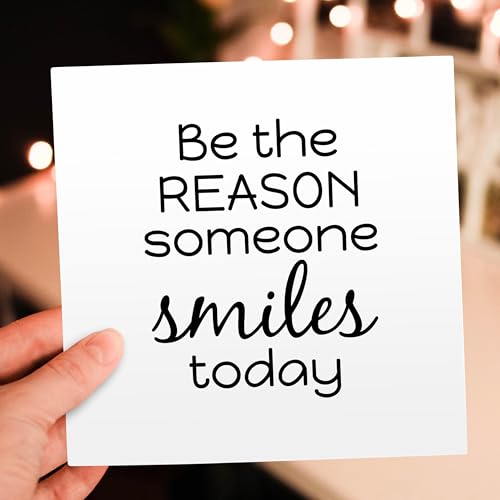 Cartes de vœux Be the reason someone smiles message positif