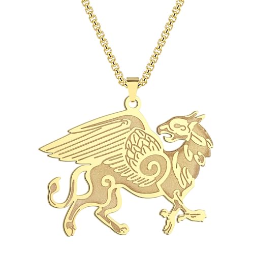 Collier griffon mythique amulette protectrice, cadeau idéal pour passionnés de légendes