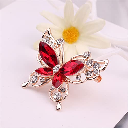 Fashion Butterfly Brooch Pins Set 4 Pieces Cute Insect Crystal Pearl Rhinestones Lapel Pins Sweater Shawl Clips Brooches Safety Pins For Women Girls #TOP1
