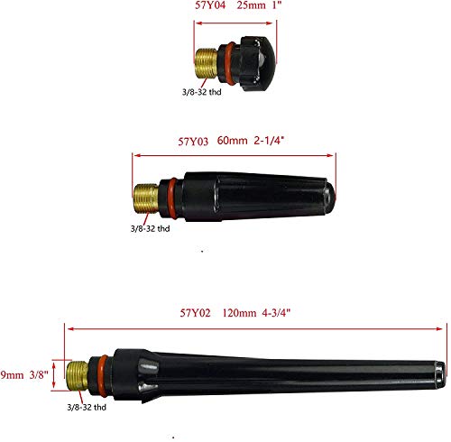 Image of RIVERWELD TIG Back Cap 57Y02 57Y03 57Y04 for TIG 17 18 26 15pcs | Fit QQ300 PTA DB SR WP 17 18 26 TIG Welding Torch