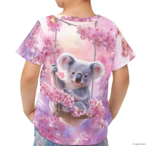 Image of WELLFLYHOM Kids Tshirts Girls Boys Short Sleeve Crewneck Tees Shirts Casual Sport Pullover Tops Size 3-16 Years