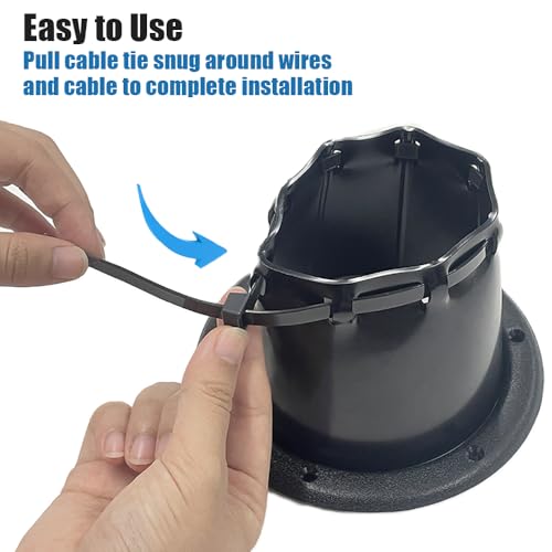 Marine Cable Boot - Boat Transom Steering Wires Boot Protect Fuel Lines (Black, 4 2/5