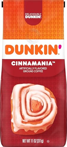 Dunkin’ Cinnamania Ground Coffee, 11-Ounce...