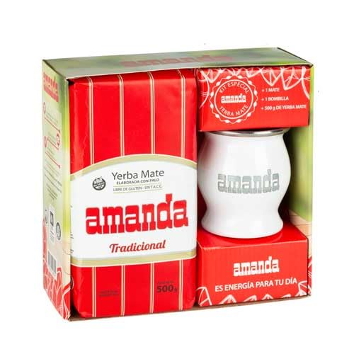 Amanda Yerba Mate Kit – 500g Traditional Yerba Mate with Ceramic
