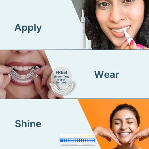 Image of Fang At Home Teeth Whitening Pen | Teeth Stain Remover | Safe for Enamel | Effective For Gutka, Tobacco, Pan Masala, Smoking, Yellow, Coffee & Wine Stains | Gluten-Free & Vegan Serum (Pack of 3)