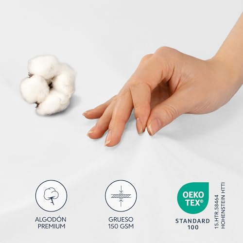 Miniatura 3 de Dreamzie Funda Almohada 40x80 (Juego de 4) - Blanco - para Las Almohadas 40 x 80 cm - 100% Algodón Jersey - Funda de Almohada Algodón - Funda Cojín para Cama - Protector de Almohada