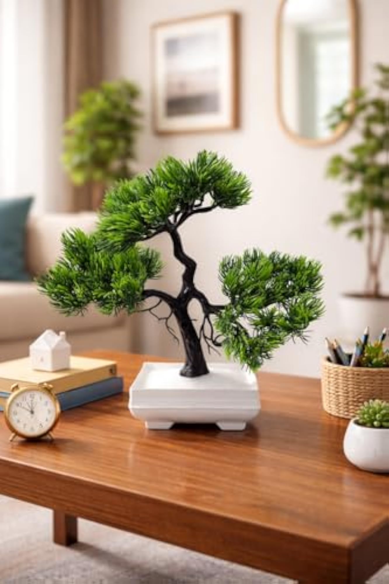 GREENORA Zen Scape Premium Artificial Bonsai Tree with Decorative Pot