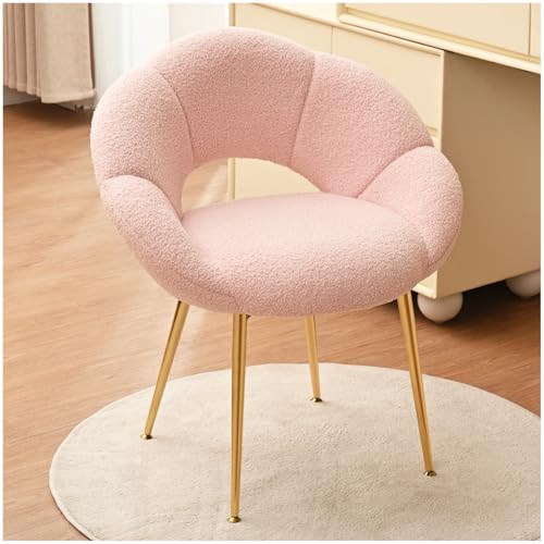SUPPNEED Chaise de Coiffeuse, Fauteuil de Relaxation et de Lecture, en Forme de Fleur, Fauteuil de Luxe pour Bureau, Chambre à Coucher, Salon, Balcon, Tissu...