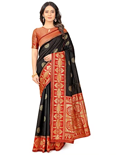 Image of Avantika Fashion Women's Trendy Kanjivaram Soft Lichi Silk Saree With Blouse Piece