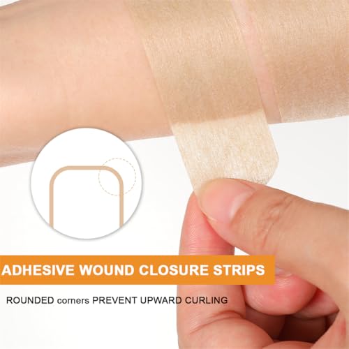 Wundnahtstreifen Steril 30 Strips Wundverschluss Streifen Klammerpflaster Haut Wundverschluss Bandagen Hypoallergen Reparaturpflaster für Schnittwunden Notfall, 21 x 100 mm