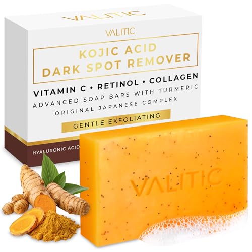 VALITIC Kojic Acid Soap - Turmeric Soap for Dark Spots for Face a...