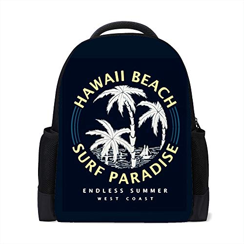 Sac à dos de voyage Hawaii stylé pour ordinateur de l'école à la plage
