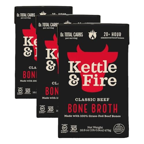Image of Beef Bone Broth Soup by Kettle and Fire, 3 Pack