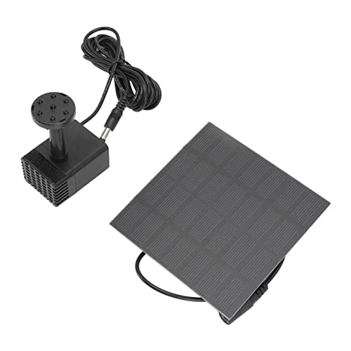 Kit de pompe de fontaine solaire, kit de pompe à eau solaire 7V 1.2W écologique avec 6 buses pour jardin